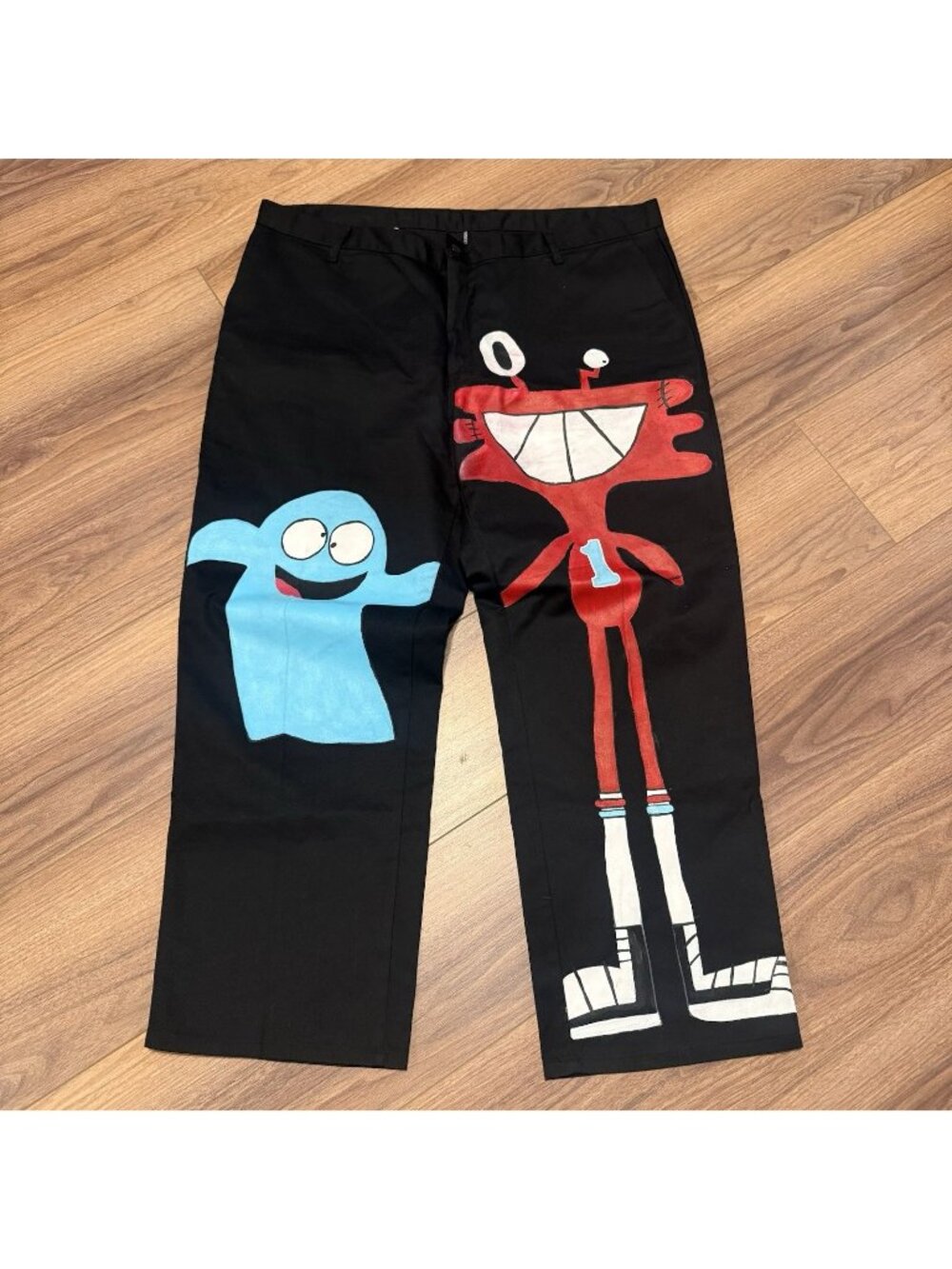 Dickies Custom Painted Pants 44x30 Fosters Home For Imaginary Friends Bloo Wilt